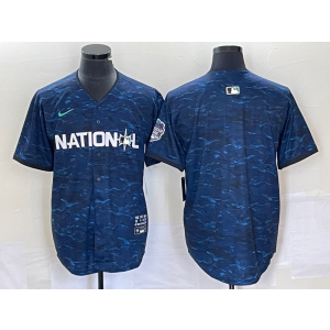 MLB Braves Blank Royal 2023 All-Star Nike Cool Base Men Jersey