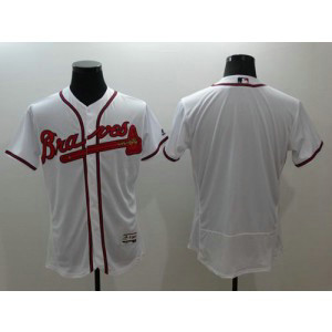 MLB Braves Blank White Flexbase Men Jersey
