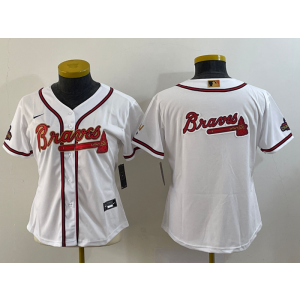 MLB Braves Blank White Gold Nike Cool Base Youth Jersey MLB Braves Blank White Gold Nike Cool Base Youth Jersey
