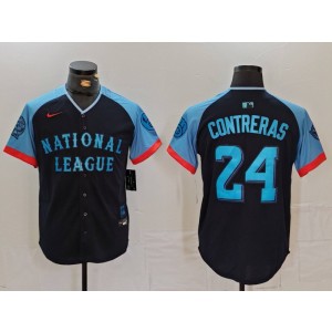 MLB Brewers 24 William Contreras Black 2024 All-Star Nike Cool Base Men Jersey