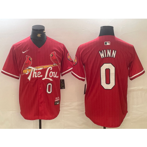 MLB Cardinals 0 Winn Red 2024 City Connect Nike Cool Base Men Jersey