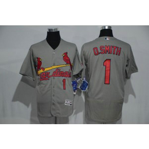 MLB Cardinals 1 Ozzie Smith Grey Flexbase Men Jersey MLB Cardinals 1 Ozzie Smith Grey Flexbase Men Jersey