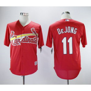 MLB Cardinals 11 Paul DeJong Red Cool Base Men Jersey MLB Cardinals 11 Paul DeJong Red Cool Base Men Jersey