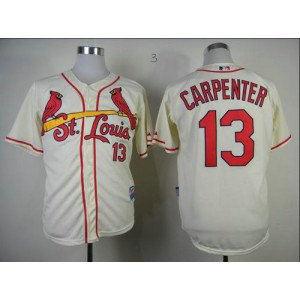 MLB Cardinals 13 Matt Carpenter Cream Cool Base Men Jersey MLB Cardinals 13 Matt Carpenter Cream Cool Base Men Jersey