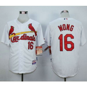MLB Cardinals 16 Kolten Wong White 1982 Turn Back The Clock Men Jersey