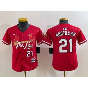 MLB Cardinals 20 Nootbaar Red 2024 City Connect Nike Cool Base Youth Jersey MLB Cardinals 20 Nootbaar Red 2024 City Connect Nike Cool Base Youth Jersey