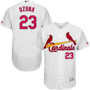 MLB Cardinals 23 Marcell Ozuna White Flexbase Men Jersey MLB Cardinals 23 Marcell Ozuna White Flexbase Men Jersey