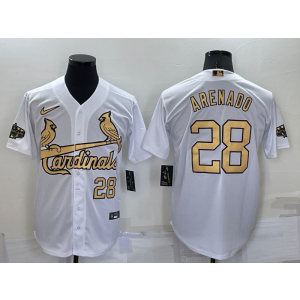 MLB Cardinals 28 Nolan Arenado White 2022 All-Star Nike Cool Base Men Jersey