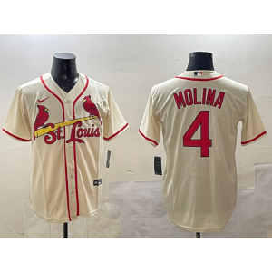 MLB Cardinals 4 Yadier Molina Cream Nike Cool Base Men Jersey MLB Cardinals 4 Yadier Molina Cream Nike Cool Base Men Jersey