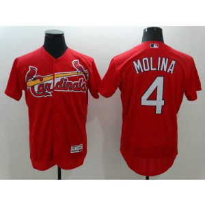 MLB Cardinals 4 Yadier Molina Red Flexbase Men Jersey MLB Cardinals 4 Yadier Molina Red Flexbase Men Jersey