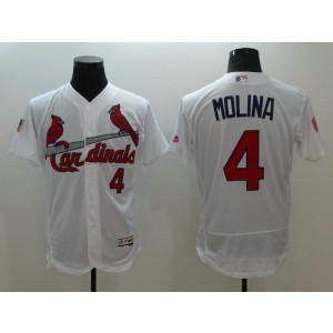 MLB Cardinals 4 Yadier Molina White Stars and Stripes Flexbase Men Jersey MLB Cardinals 4 Yadier Molina White Stars and Stripes Flexbase Men Jersey