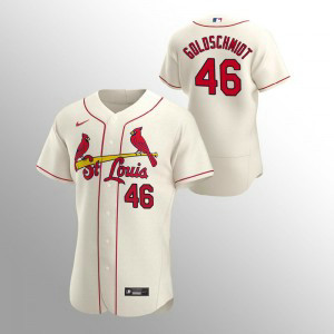 MLB Cardinals 46 Paul Goldschmidt Cream Nike FlexBase Men Jersey