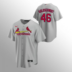 MLB Cardinals 46 Paul Goldschmidt Grey Nike Cool Base Men Jersey