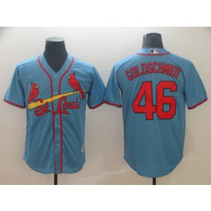 MLB Cardinals 46 Paul Goldschmidt Light Blue Cool Base Men Jersey