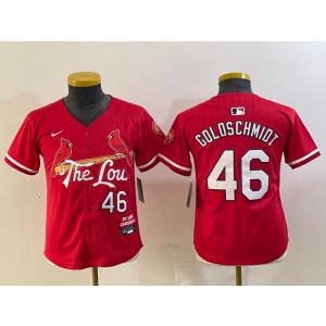 MLB Cardinals 46 Paul Goldschmidt Red 2024 City Connect Nike Cool Base Youth Jersey MLB Cardinals 46 Paul Goldschmidt Red 2024 City Connect Nike Cool Base Youth Jersey