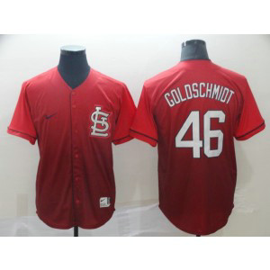 MLB Cardinals 46 Paul Goldschmidt Red Drift Fashion Men Jersey