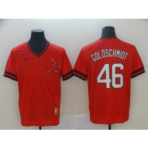 MLB Cardinals 46 Paul Goldschmidt Red Nike Cooperstown Collection Legend V-Neck Men Jersey