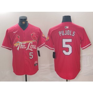 MLB Cardinals 5 Albert Pujols Red 2024 City Connect Nike Cool Base Men Jersey
