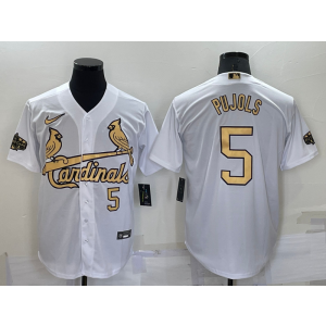 MLB Cardinals 5 Albert Pujols White 2022 All-Star Nike Cool Base Men Jersey MLB Cardinals 5 Albert Pujols White 2022 All-Star Nike Cool Base Men Jersey