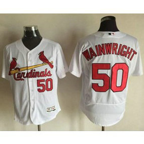 MLB Cardinals 50 Adam Wainwright White Flexbase Men Jersey MLB Cardinals 50 Adam Wainwright White Flexbase Men Jersey