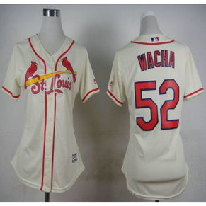MLB Cardinals 52 Michael Wacha Cream Alternate Women Jersey