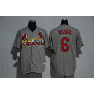 MLB Cardinals 6 Stan Musial Grey Cool Base Men Jersey MLB Cardinals 6 Stan Musial Grey Cool Base Men Jersey