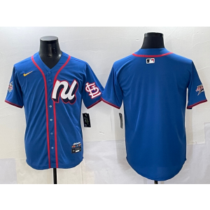 MLB Cardinals Blank Blue National League 2025 All Star Nike Cool Base Men Jersey