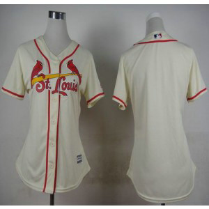 MLB Cardinals Blank Cream Alternate Women Jersey