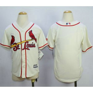 MLB Cardinals Blank Cream Cool Base Youth Jersey