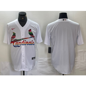 MLB Cardinals Blank White Nike Cool Base Men Jersey