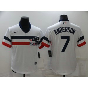 MLB Chicago White Sox 7 Tim Anderson White Nike Cool Base Men Jersey