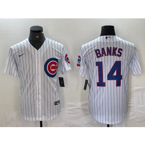 MLB Cubs 14 Ernie Banks White Nike Cool Base Men Jersey MLB Cubs 14 Ernie Banks White Nike Cool Base Men Jersey