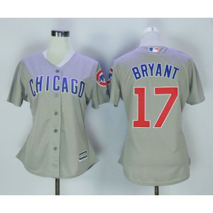 MLB Cubs 17 Kris Bryant Grey New Cool Base Women Jersey MLB Cubs 17 Kris Bryant Grey New Cool Base Women Jersey