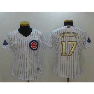 MLB Cubs 17 Kris Bryant White World Series Champions Gold Program Cool Base Youth Jersey MLB Cubs 17 Kris Bryant White World Series Champions Gold Program Cool Base Youth Jersey