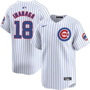 MLB Cubs 18 Imanaga White Nike Cool Base Men Jersey