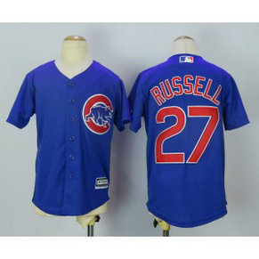 MLB Cubs 27 Addison Russell Blue New Cool Base Youth Jersey MLB Cubs 27 Addison Russell Blue New Cool Base Youth Jersey