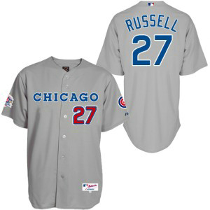 MLB Cubs 27 Addison Russell Grey Throwback Men Jersey MLB Cubs 27 Addison Russell Grey Throwback Men Jersey