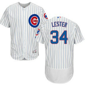 MLB Cubs 34 Jon Lester White Home Flexbase Men Jersey MLB Cubs 34 Jon Lester White Home Flexbase Men Jersey