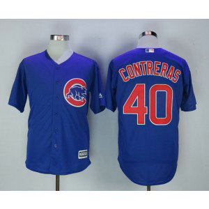 MLB Cubs 40 Willson Contreras Alternate Blue Cool Base Men Jersey MLB Cubs 40 Willson Contreras Alternate Blue Cool Base Men Jersey