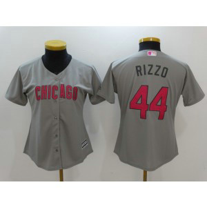 MLB Cubs 44 Anthony Rizzo Gray 2017 Mother's Day Cool Base Women Jersey