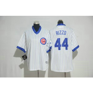 MLB Cubs 44 Anthony Rizzo White Throwback Cool Base Youth Jersey MLB Cubs 44 Anthony Rizzo White Throwback Cool Base Youth Jersey