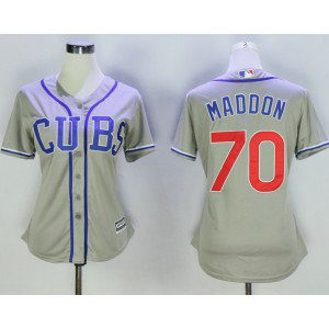 MLB Cubs 70 Joe Maddon Grey New Cool Base Women Jersey MLB Cubs 70 Joe Maddon Grey New Cool Base Women Jersey