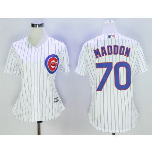MLB Cubs 70 Joe Maddon White New Cool Base Women Jersey MLB Cubs 70 Joe Maddon White New Cool Base Women Jersey