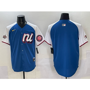 MLB Cubs Blank Blue Alternate 2025 All Star Nike Cool Base Men Jersey 1