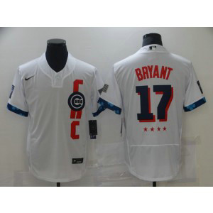 MLB Cubs Wrigleyville 17 Bryant White 2021 All-Star Flexbase Men Jersey