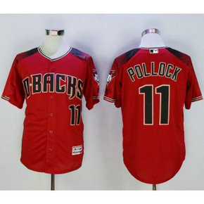 MLB Diamondbacks 11 A. J. Pollock Red Brick New Cool Base Men Jersey MLB Diamondbacks 11 A. J. Pollock Red Brick New Cool Base Men Jersey