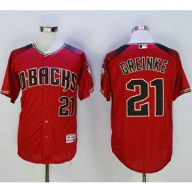 MLB Diamondbacks 21 Zack Greinke Red Brick New Cool Base Men Jersey MLB Diamondbacks 21 Zack Greinke Red Brick New Cool Base Men Jersey