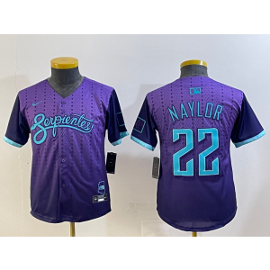 MLB Diamondbacks 22 Nayloy Purple 2025 City Connect Nike Cool Base Youth Jersey