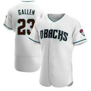 MLB Diamondbacks 23 Zac Gallen White Cool Base Men Jersey 1