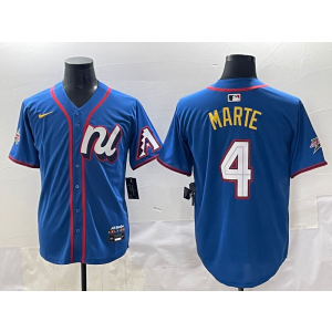 MLB Diamondbacks 4 Ketel Marte Blue National League 2025 All Star Nike Cool Base Men Jersey